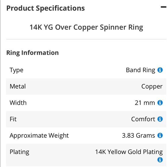 14k yellow gold over copper spinner ring - Picture 4 of 7